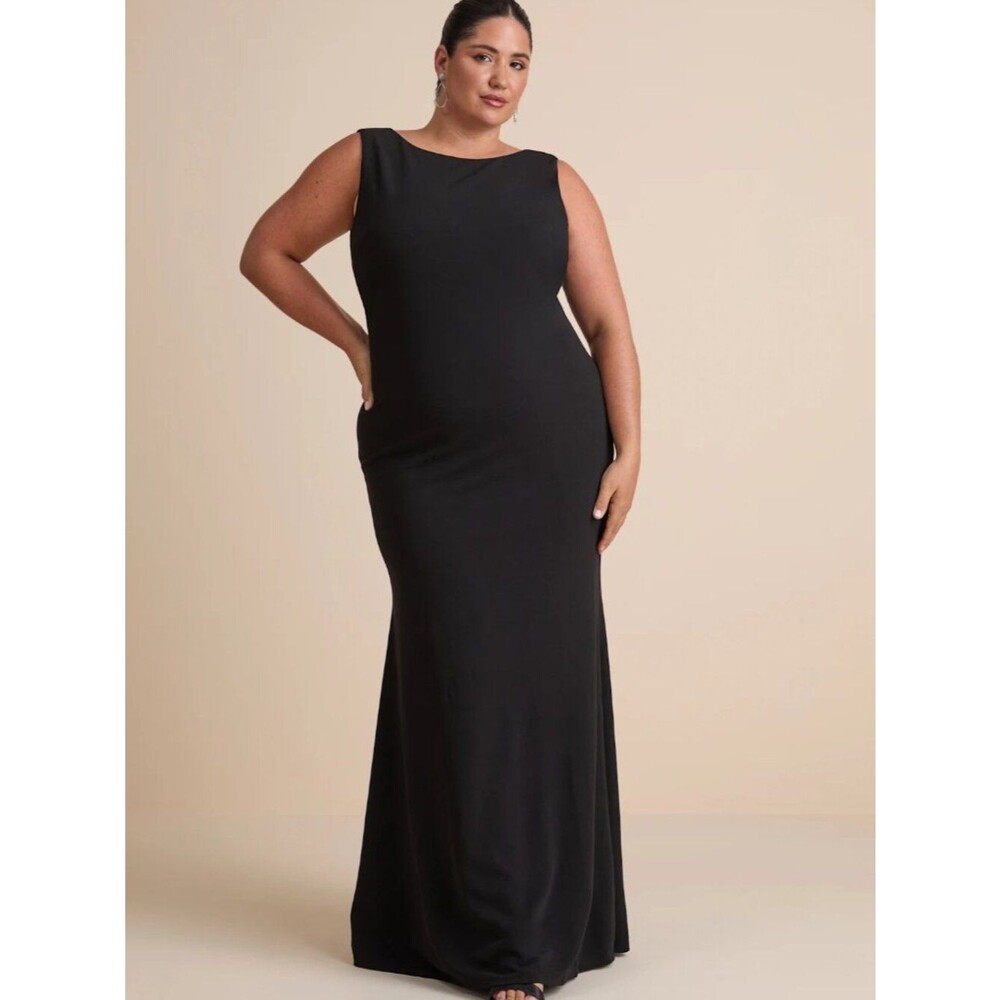Lulus Love In Your Eyes Black Knotted Mermaid Maxi Dress Size 1X